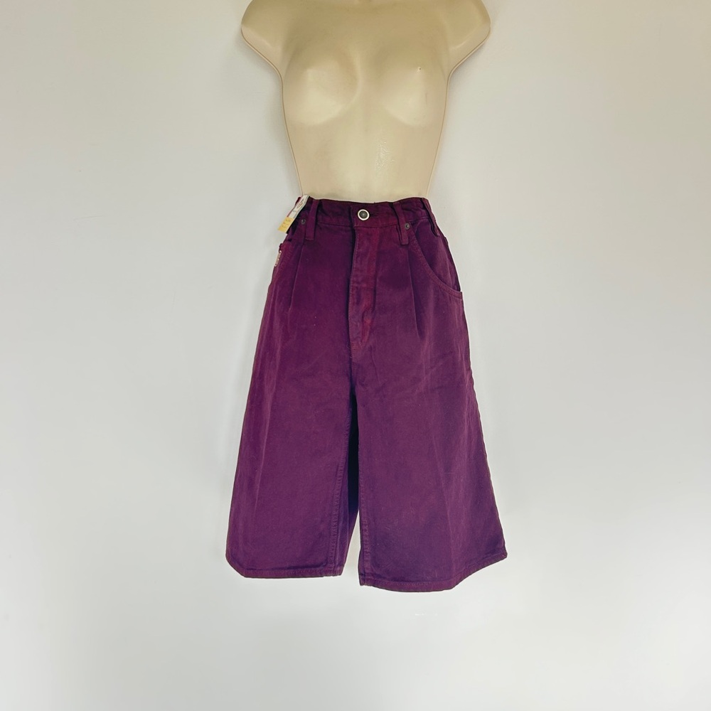 NWT Deadstock Vintage 90s Women's Purple/Burgundy Shorts